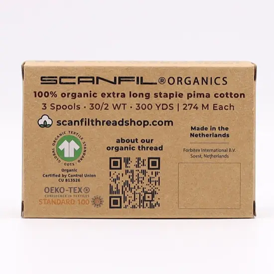 30wt Organic Pima Cotton Thread Trio Set 3ct Earthy Browns 300 Yards Spools {5}