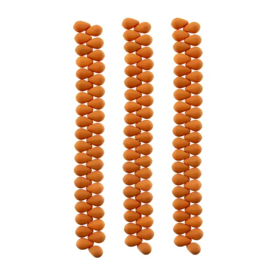 John Bead 114pcs 6x9mm Czech Glass White Alabaster Velvet Drop Bead Strands Mustard Yellow {3}