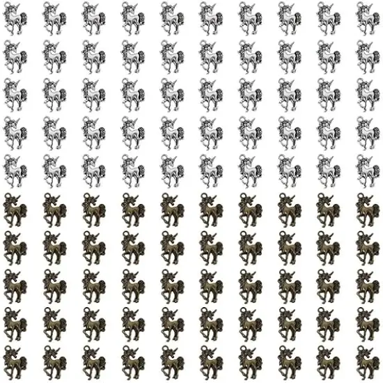 100Pcs Charms Unicorn Pendants {1}