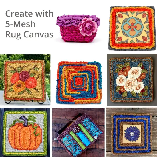 5 Mesh Rug Canvas for Latch Hooking, Locker Hooking {4}