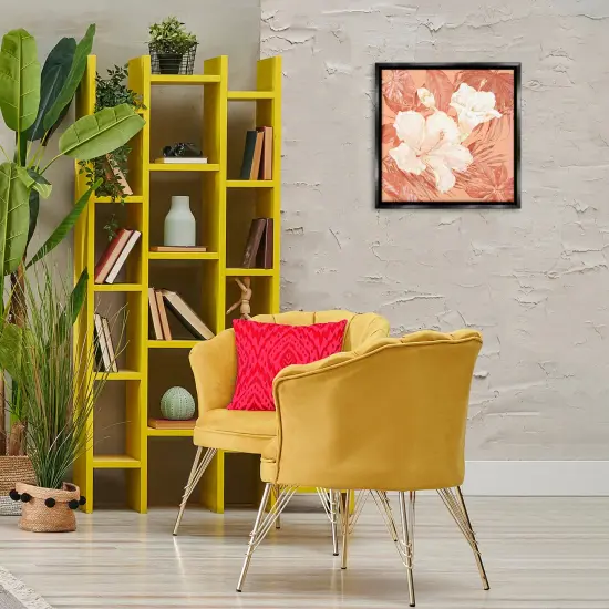 Stupell Industries Hibiscus & Leaf Bunch Floater Framed Canvas Wall Art Design by Paul Brent {2}