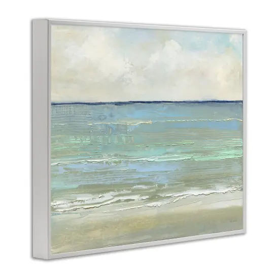 Stupell Industries Horizontal Beach Brush Strokes Framed Giclee Wall Art Design by Sally Swatland {3}
