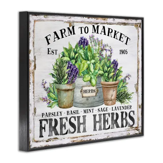 Stupell Industries Farmhouse Fresh Herbs Framed Giclee Wall Art Design by Creatif Belle {3}