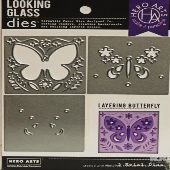 Hero Arts Looking Glass Layering Butterfly Die Set-3 Pieces {1}