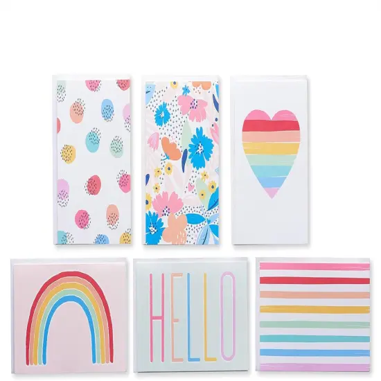 Blank Cards with White Envelopes for All Occasions, Rainbow Designs (48-Count) {1}