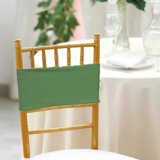 10 Pieces Stretchy Fresh Clover Green Spandex Chair Bands 7 x 13 Inches {3}