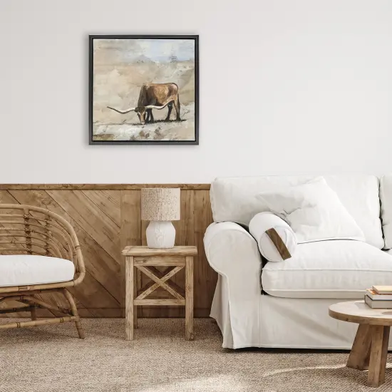 Stupell Industries Logan Longhorn Cattle Floating Frame, design by Errico & Slyp {2}