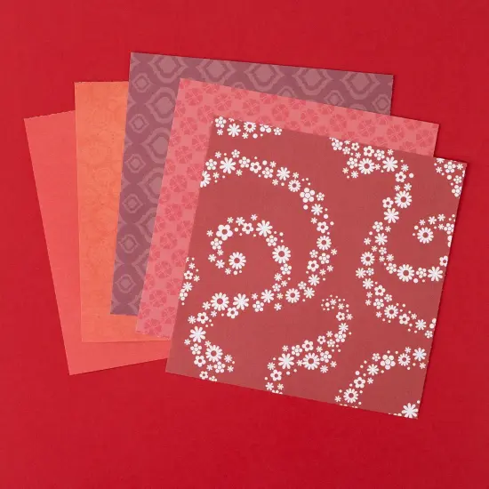 Colorbok Single-Sided Printed Cardstock 6"X6" 100/Pkg-Red Promenade, 10 Designs/10 Each {6}