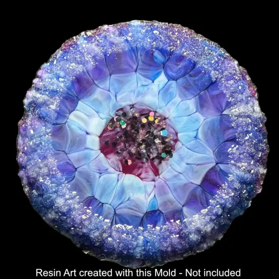 Handmade Crystal Edge Round Silicone Mold {4}