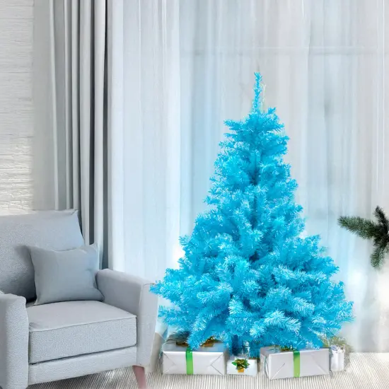 Northlight Full Pine Artificial Christmas Tree - 4' - Cerulean Blue - Unlit {3}