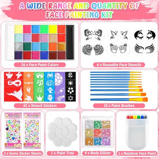 Professional Face Painting Kit(Multicolor) {3}