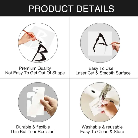 36pcs Halloween Letter Stencils(Painting) {2}