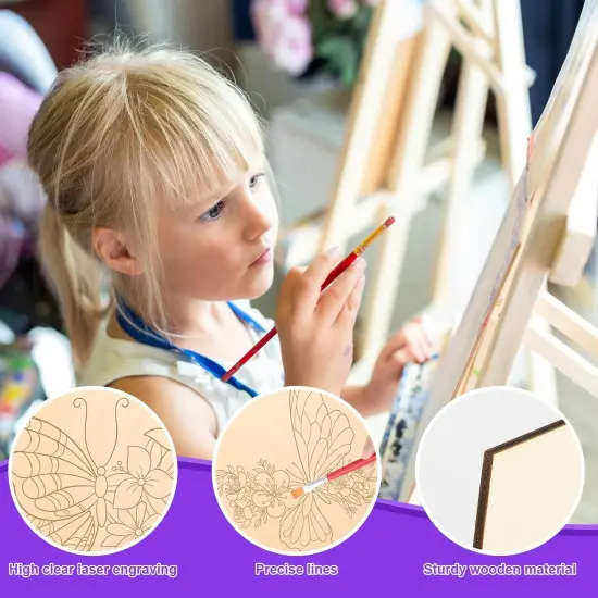 10PCS Large Halloween Unfinished Wood Crafts to Paint for Adults Kids {3}