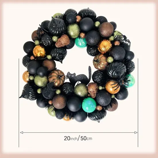 20 Inch Fall Wreath with Skeleton {3}