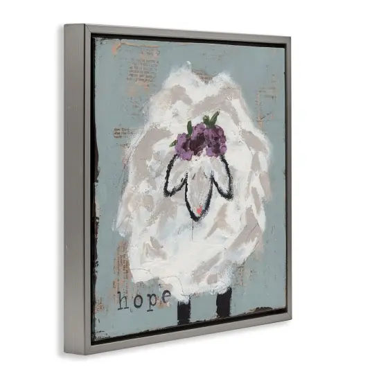 Stupell Industries Uplifting Hope Sheep Floating Frame, design by Cassandra Cushman {3}