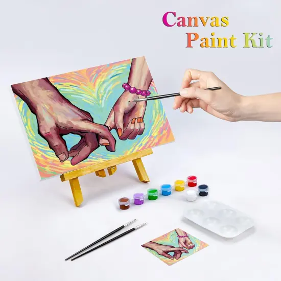 8x10 Canvas Painting Kit Pre Drawn Canvas for Painting Sip and Paint for Adults Clear {2}