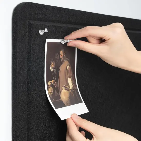 Bulletin Board, 24 x 18 inches Decorative Felt Pin Board(Black) {5}