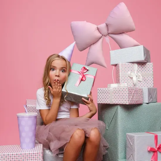 Giant Pink Bow foil Balloon(Pink) {5}