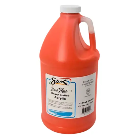 Sax Heavy Body Acrylic Paint, 1/2 Gallon, Chrome Orange {1}
