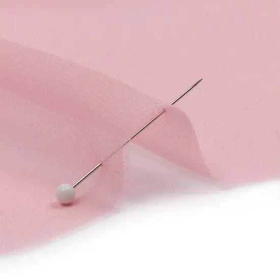 1 Yard Sheer Silk Chiffon Candy Pink Premium Solid Lightweight 44 Inch Width {1}