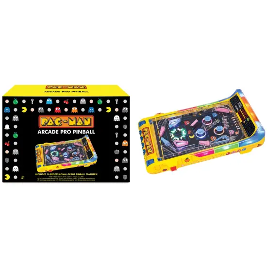 Ambassador Games: Pac-Man Arcade Pro Pinball - Light & Sound Tabletop Game, Vibrating Bumbers, Flashing LEDs, Scoreboard, Licensed, Adults-Kids 6+ {7}