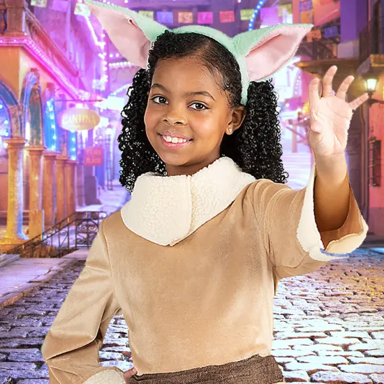 Girls Grogu Costume Star Wars Dress Headband {2}