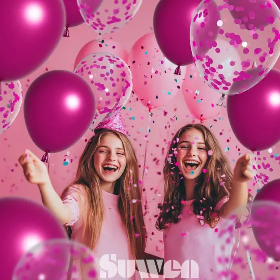 Metallic Hot Pink Balloons (Magenta) {3}