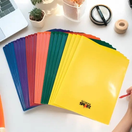 School Smart Take Home Folders, Assorted Colors, Set of 24 {4}
