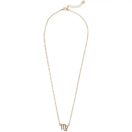 Virgo Zodiac Necklace and Bracelet, Astrology Jewelry Sets for Women Gold {6}