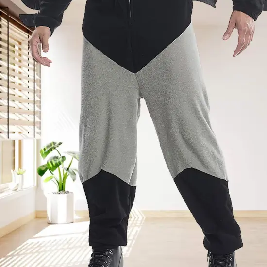 Mens Batman Onesie Costume Gray Black Jumpsuit with Cape {2}