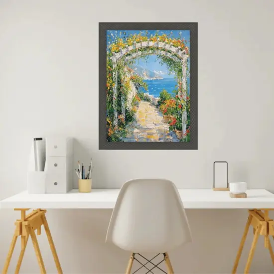 Cris Cross Cathedral Gothic Black Picture Frame 13x17 frame {4}