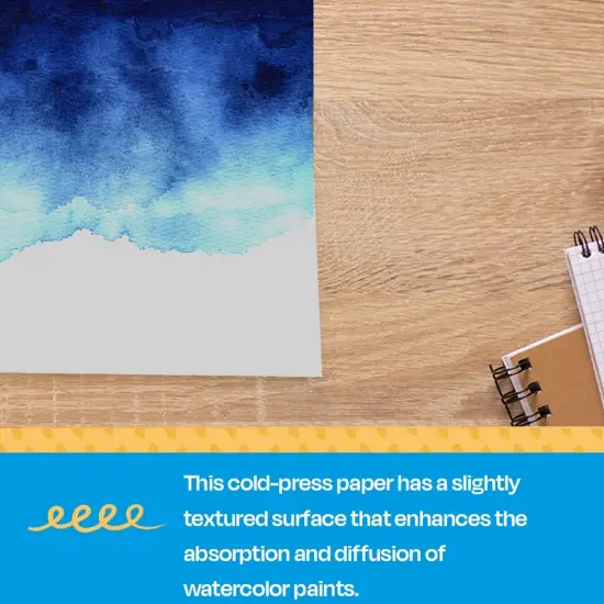 Sax Watercolor Paper, 9 x 12 Inches, 90 lb, Natural White, 100 Sheets {6}