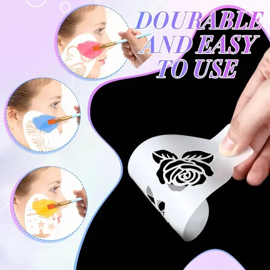 72 Pcs Face Paint Stencils(Vintage) {3}