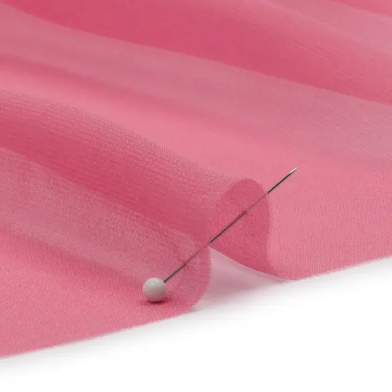 1 Yard Rapture Rose Premium Silk Chiffon Solid Lightweight Fabric 44 Inch Width {2}