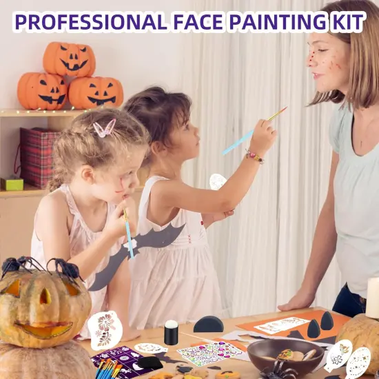 70Pcs Elven Princess Face Paint Stencils(	Multi-color) {5}