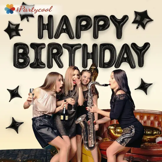 Black Premium Mylar Foil Letter Number(black) {2}