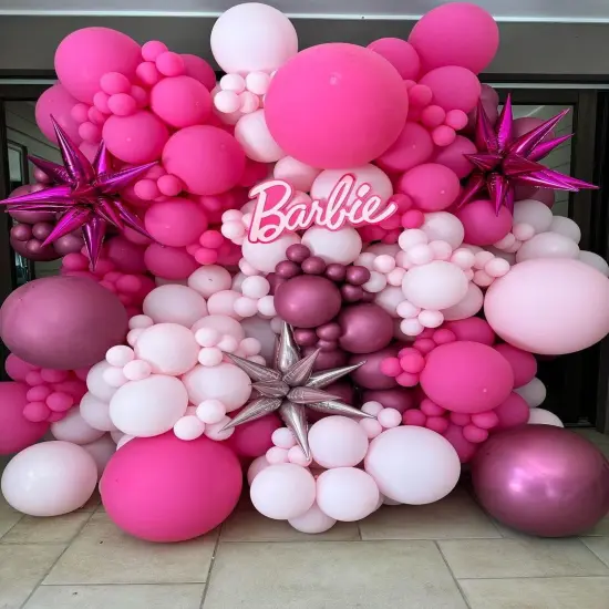 Hot Pink Latex Party Balloons (A10 - Hot Pink) {4}