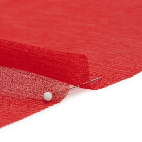 1 Yard Brick Sheer Crinkled Silk Chiffon Fabric for Flowing Dresses Scarves 43 inch Width {2}