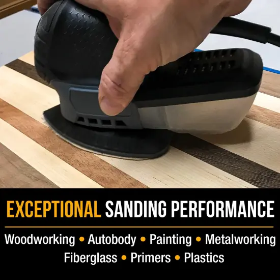 40 Grit - 5-Hole Pattern Hook & Loop Sanding Sheets for Mouse Sanders - Box of 18 {6}