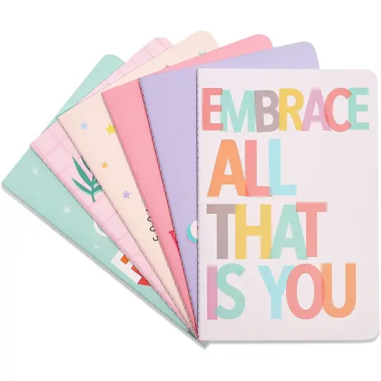 Uplifting Inspirational Journal Notebooks (5.5 x 8.3 in, 6 Pack) {4}