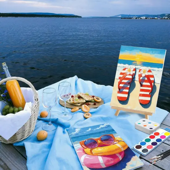 12 Sets Pre Drawn Canvas Painting Kit - 8 x 10 Inches (Hawaii Vacation) {5}