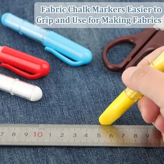 Sew Fabric Chalk Markers (	Blue, Red, White, Yellow ) {4}
