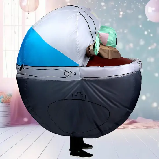 Adults Star Wars Grogu Inflatable Pram Costume, Baby Yoda Floating Pod Outfit {3}