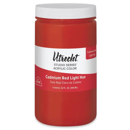 Utrecht Studio Series Acrylic Paint - Cadmium Red Light Hue, Quart {2}