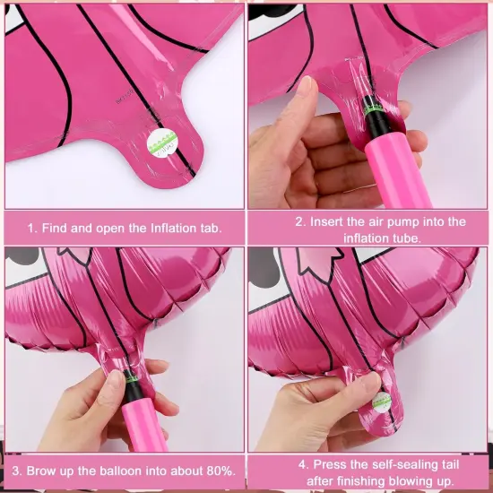 Pink Cowgirl Hat Boot Horse Latex Balloons(pink) {3}