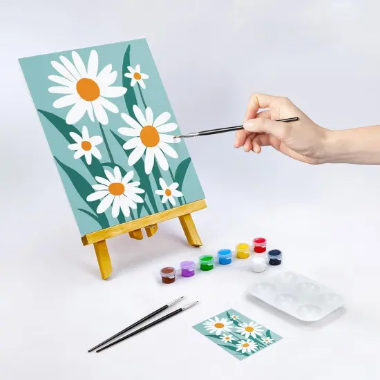 10 Packs Pre Drawn Canvas Painting Kit- 8X10 (Floral Pattern) {4}