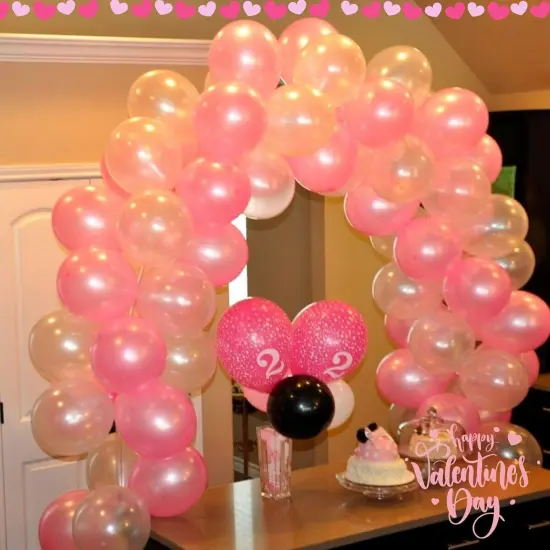 60 Pcs 12 Inch Pearl Pink Balloons (Pink) {3}
