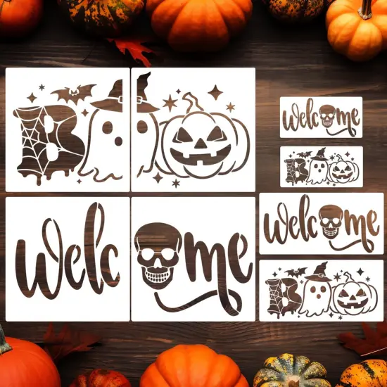 Halloween Stencils for Door Mats Welcome(Halloween Boo) {6}