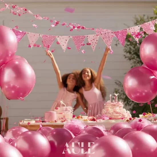 Party Balloons 50 Pcs 12 inch Pink Metallic Chrome (Pink) {4}