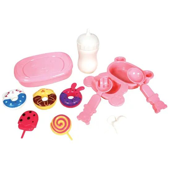 Lissi: 12" Baby Doll Playset - Pink, Purple, Unicorn - 16pc Toy Care Accessories - Doll Feeding & Nurture Set, Pretend Play Toy, Kids Toddlers Ages 2+ {5}